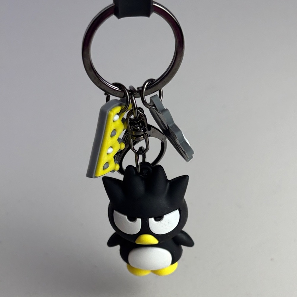 Sanrio Badtz-Maru Black and Yellow Character Keychain/Backpack Charm
